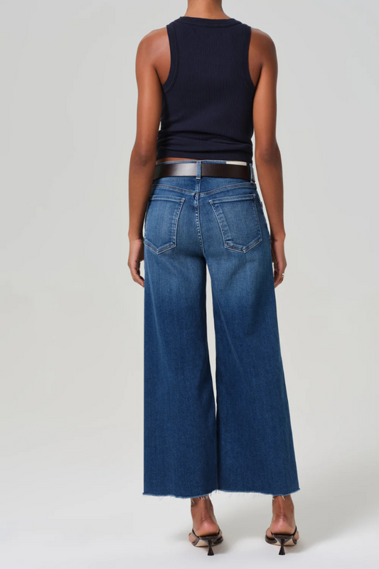 Citizens of Humanity Ladies Voluminous Raw Hem Wide Leg Lyra Ambry Wide Leg Jeans