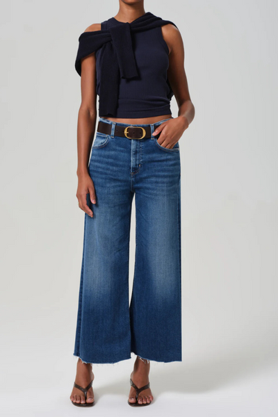 Citizens of Humanity Ladies Voluminous Raw Hem Wide Leg Lyra Ambry Wide Leg Jeans