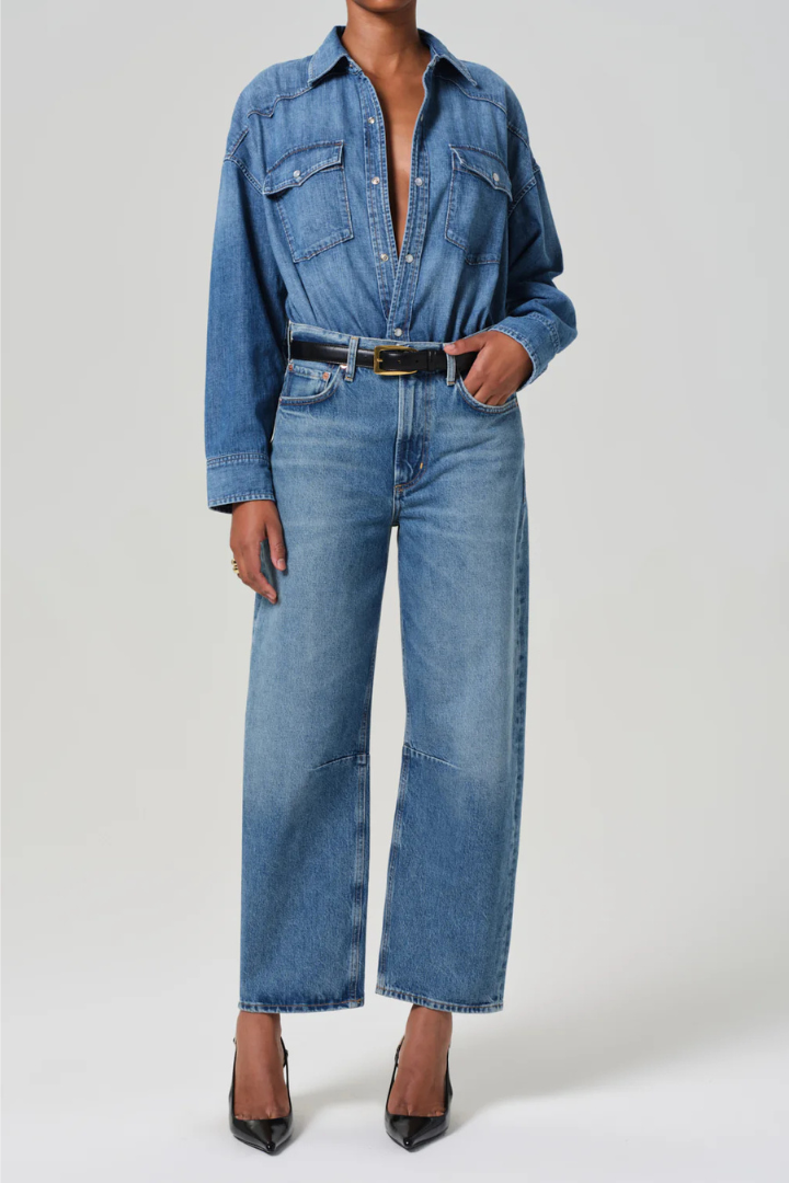 Citizens of Humanity Ladies Regenerative Cotton Miro Barrel-Leg Pacifica Jean