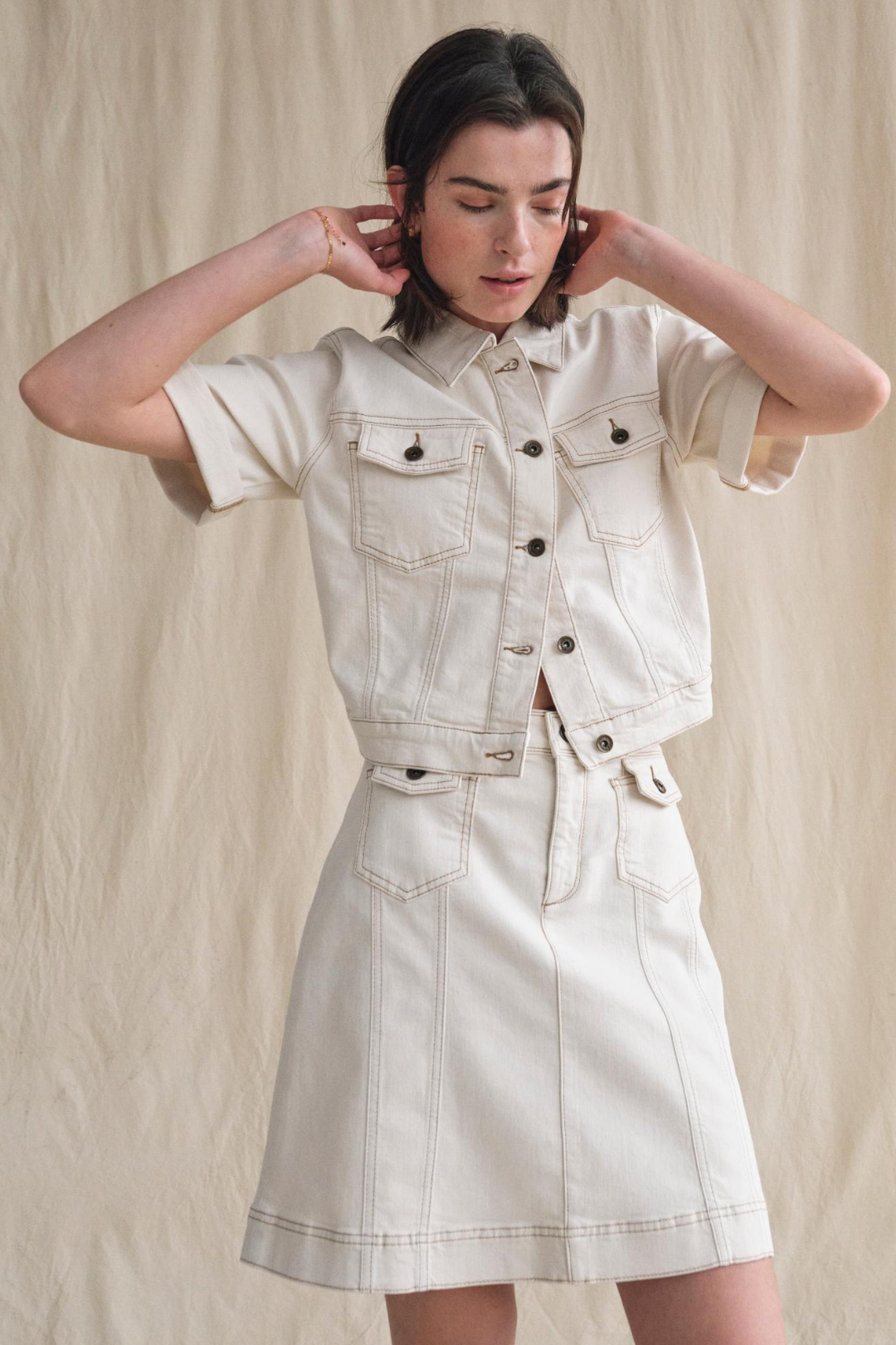 Mos Mosh Ladies Lette Clay Coloured Denim Jacket