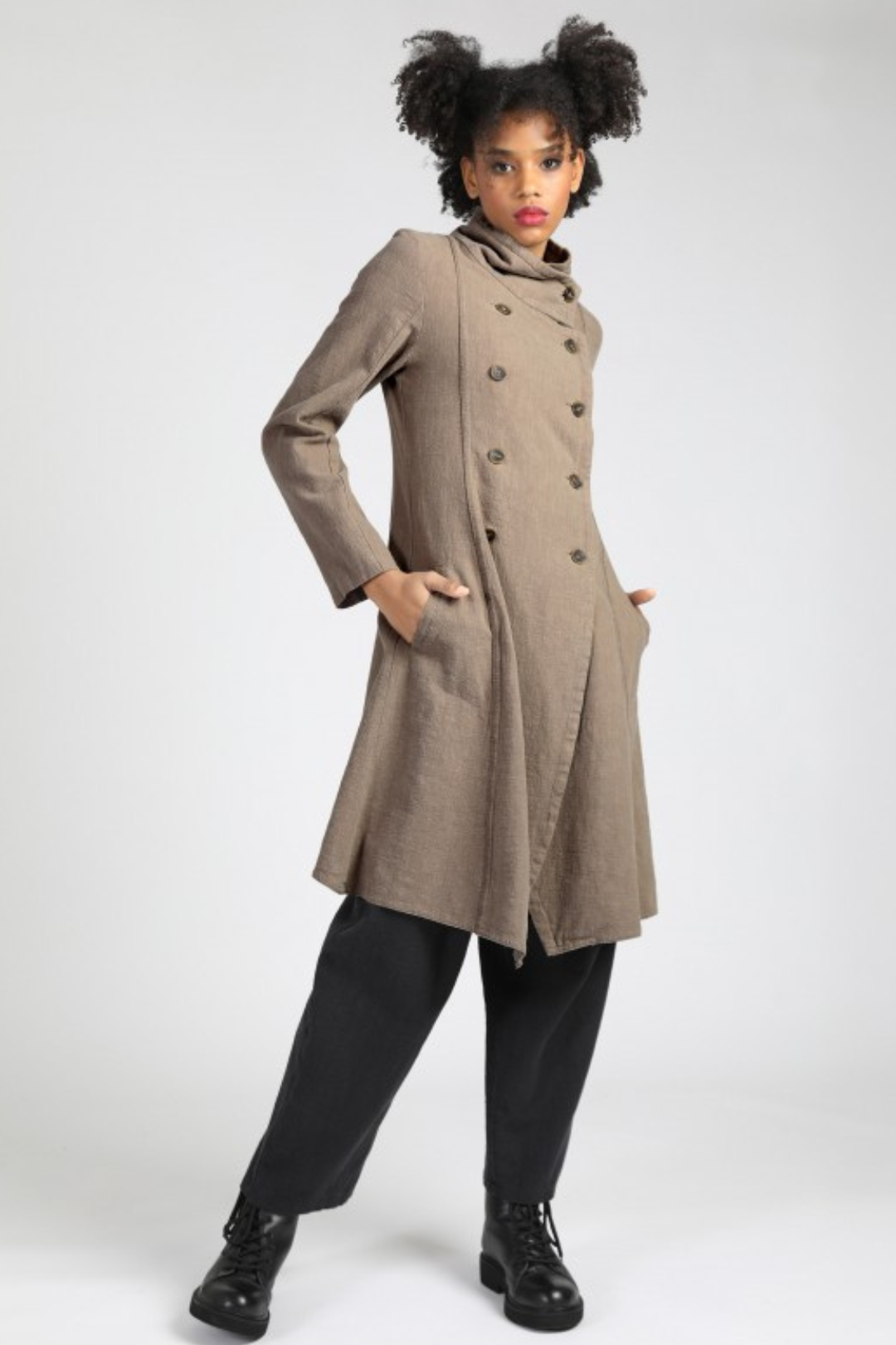 Lurdes Bergada Ladies Double Breasted Toasted Coat