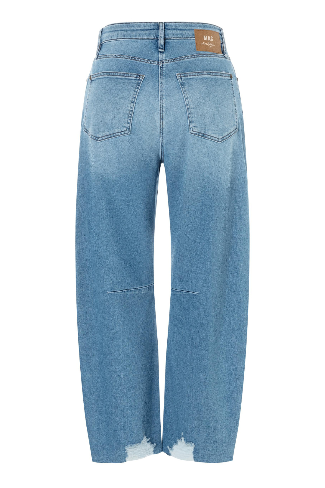 Mac Ladies High Waist Dakota Fringe Lake Blue Jeans