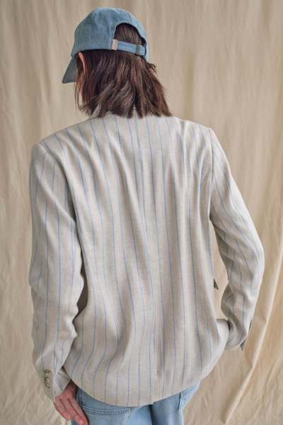 Mos Mosh Ladies Long Sleeves Nancy Miriam Cement Stripe Blazer