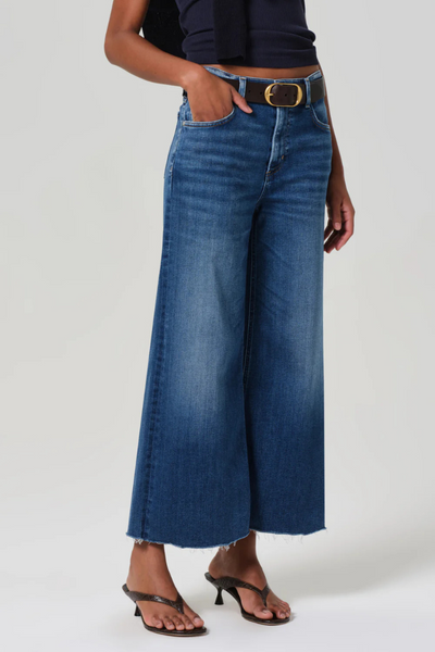 Citizens of Humanity Ladies Voluminous Raw Hem Wide Leg Lyra Ambry Wide Leg Jeans