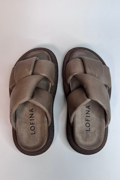Lofina Ladies Simple and Super Elegant Gasoline Malto Twist Sandals