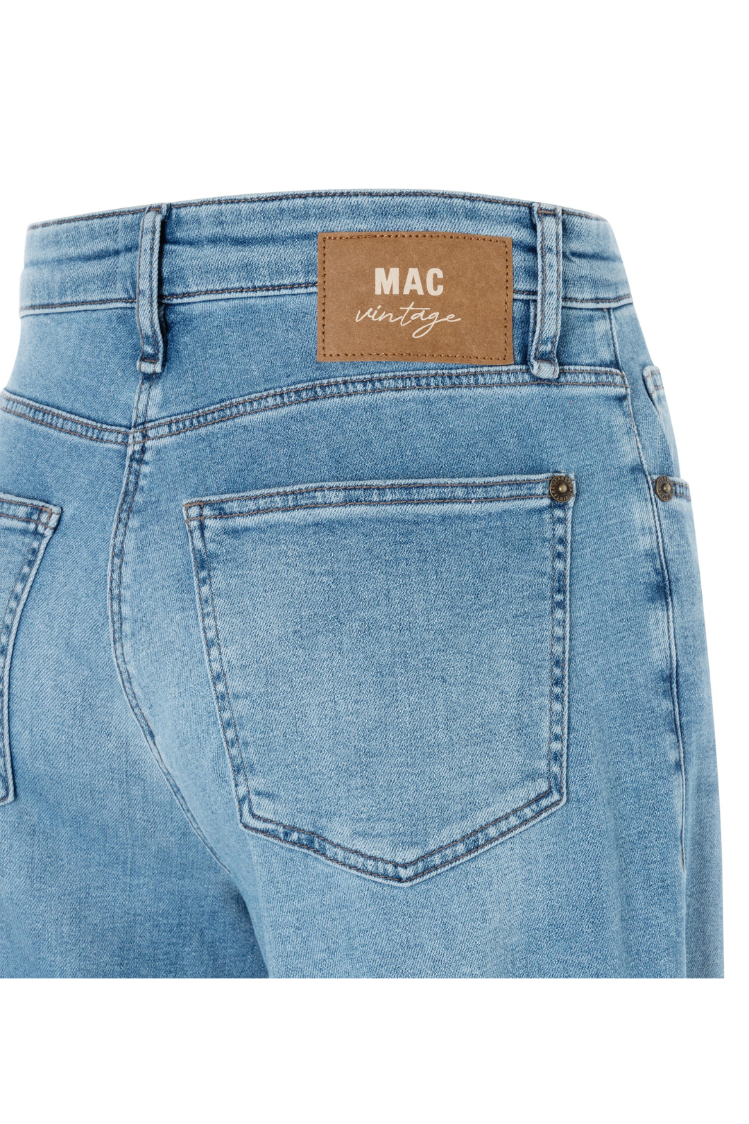 Mac Ladies High Waist Dakota Fringe Lake Blue Jeans