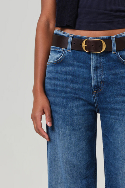 Citizens of Humanity Ladies Voluminous Raw Hem Wide Leg Lyra Ambry Wide Leg Jeans