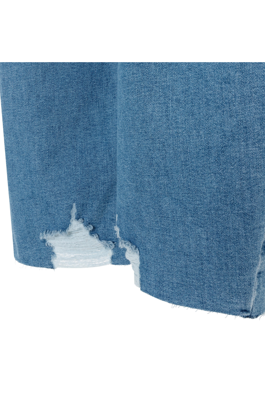 Mac Ladies High Waist Dakota Fringe Lake Blue Jeans