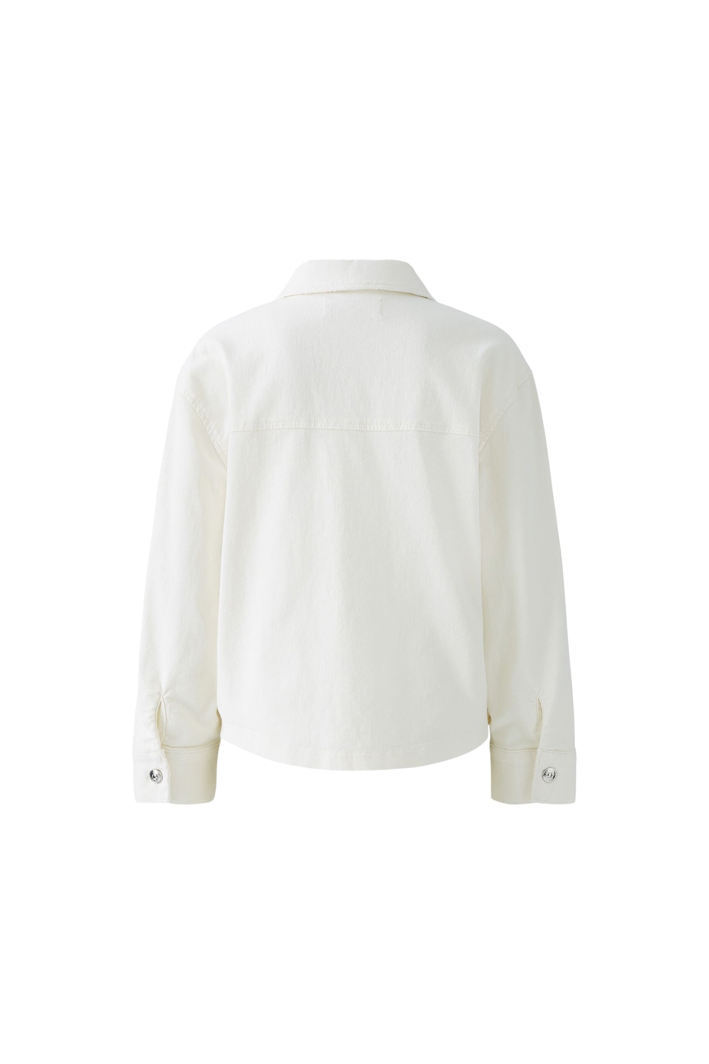 Oui Ladies Casual Cut Regular Length Champagne Denim Jacket