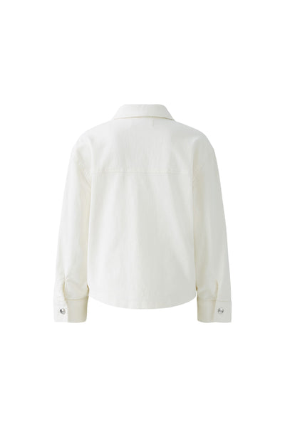 Oui Ladies Casual Cut Regular Length Champagne Denim Jacket