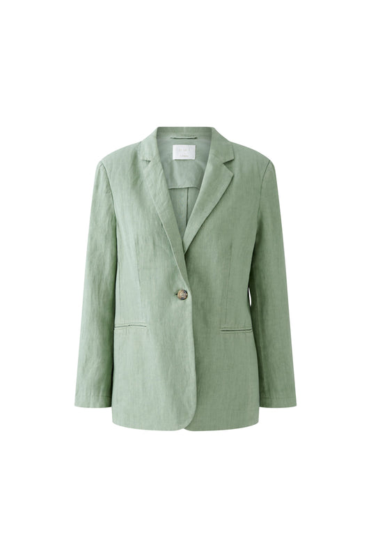 Oui Ladies Two Piped Pockets Sage Green Blazer