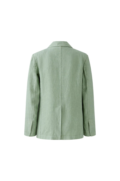 Oui Ladies Two Piped Pockets Sage Green Blazer