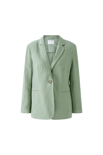 Oui Ladies Two Piped Pockets Sage Green Blazer