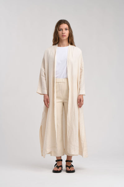 Humility Ladies Side Splits Jaloba Ecru Kaftan Jacket