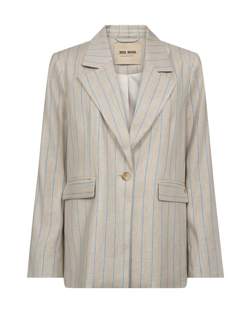 Mos Mosh Ladies Long Sleeves Nancy Miriam Cement Stripe Blazer