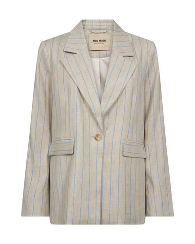 Mos Mosh Ladies Long Sleeves Nancy Miriam Cement Stripe Blazer