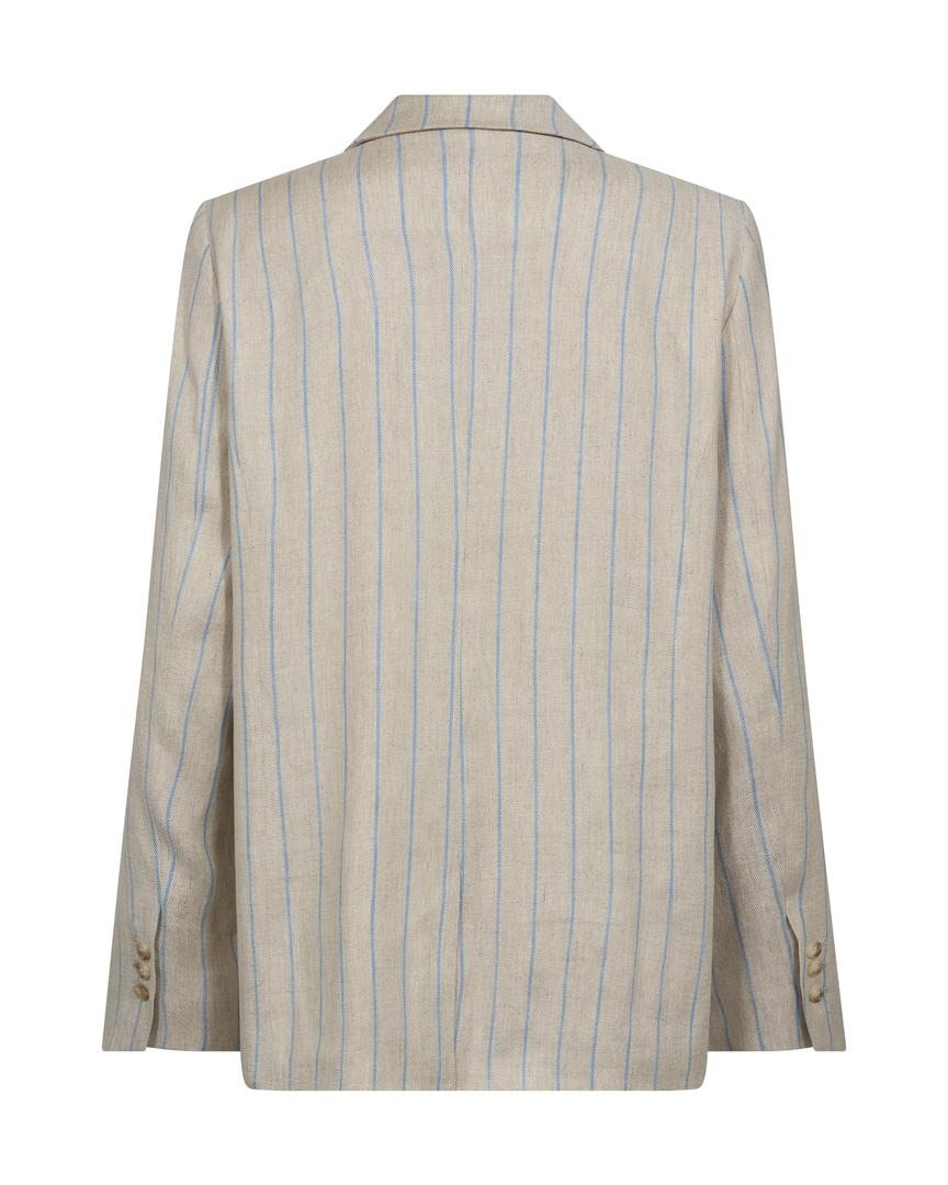 Mos Mosh Ladies Long Sleeves Nancy Miriam Cement Stripe Blazer