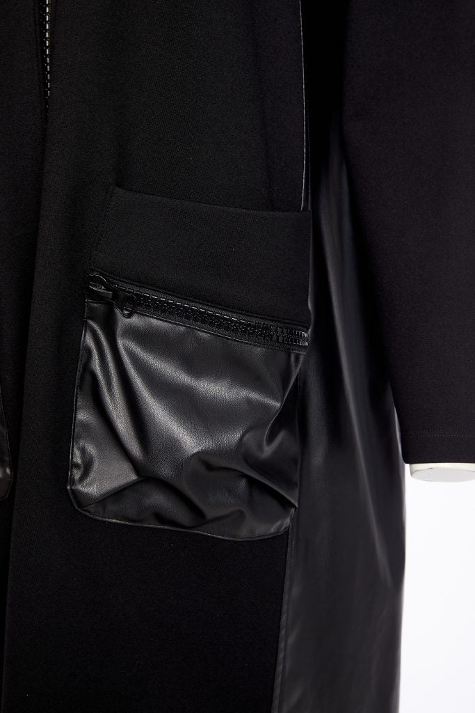 Naya Ladies Leather Side Panels and Pocket Detai Pocket Jacket