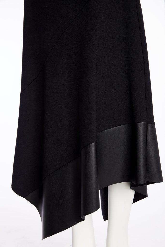 Naya Ladies Black Angled Hem Classic Skirt