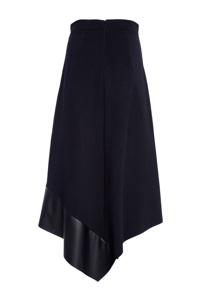 Naya Ladies Black Angled Hem Classic Skirt