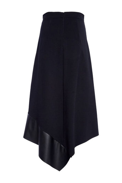 Naya Ladies Black Angled Hem Classic Skirt