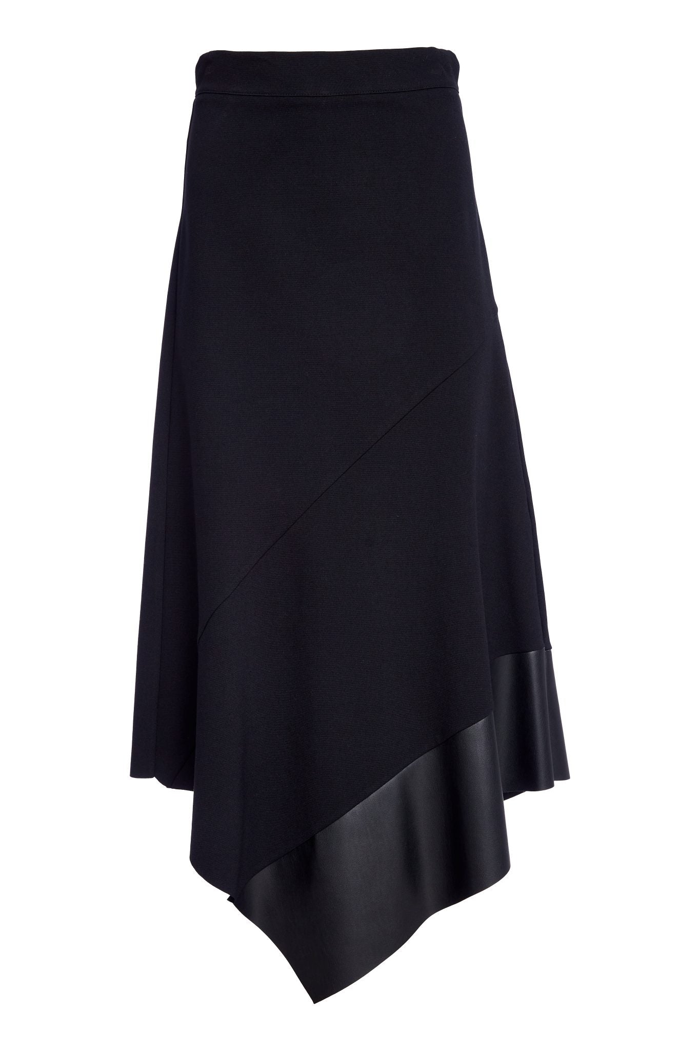 Naya Ladies Black Angled Hem Classic Skirt