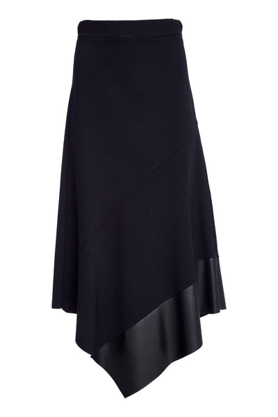 Naya Ladies Black Angled Hem Classic Skirt