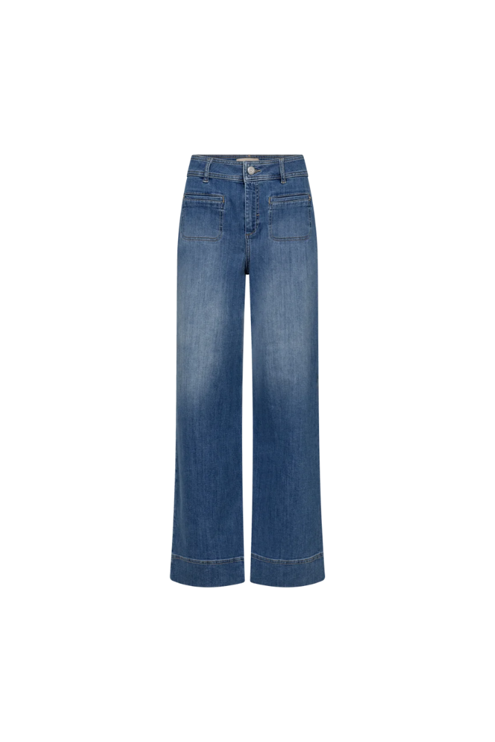Mos Mosh Ladies Wide-Leg Fit Soey Grendel Blue Jeans