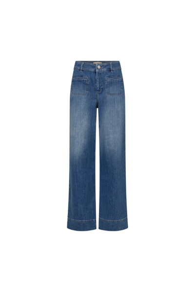 Mos Mosh Ladies Wide-Leg Fit Soey Grendel Blue Jeans