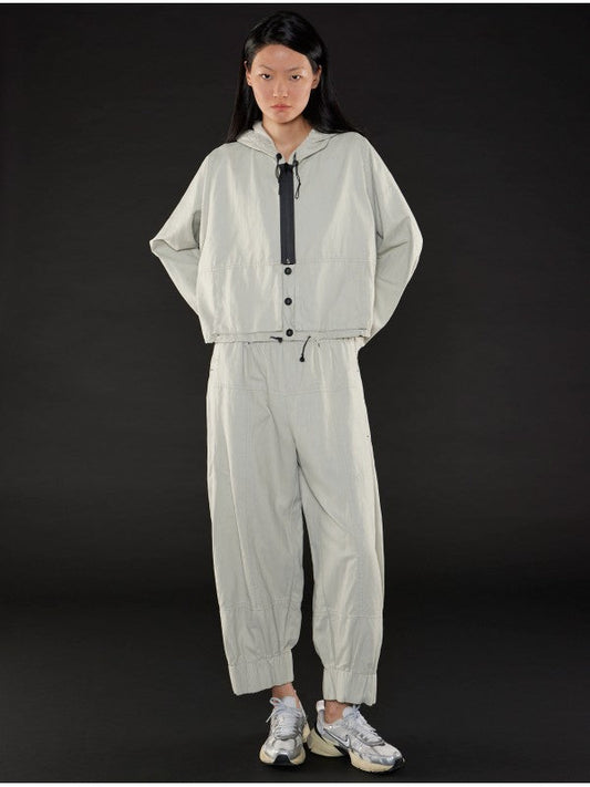 Lurdes Bergada Laies Drop Shoulder Sand Hooded Jacket