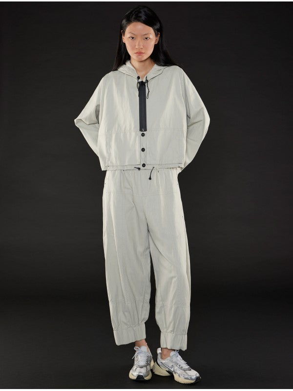 Lurdes Bergada Laies Drop Shoulder Sand Hooded Jacket