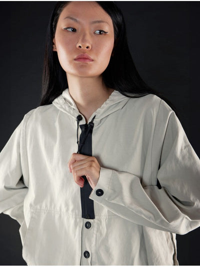 Lurdes Bergada Laies Drop Shoulder Sand Hooded Jacket