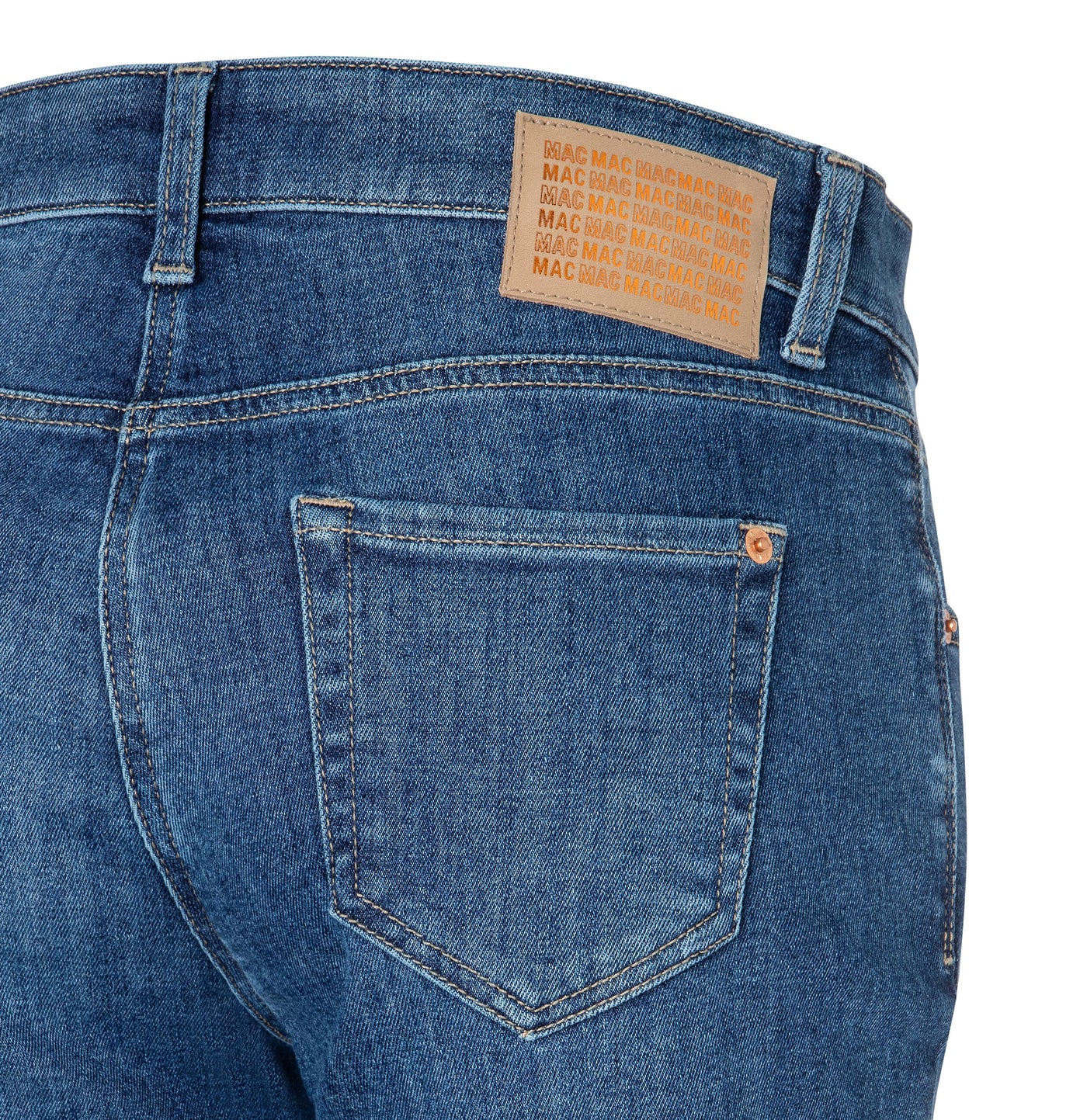 Mac Ladies Straight Fit Sue Relax Indigo Blue Wash Jeans